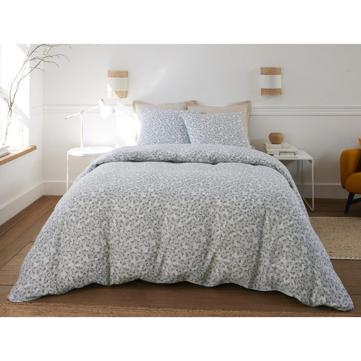 BATON ROUGE Parure housse de couette 100% gaze de coton imprimé edana