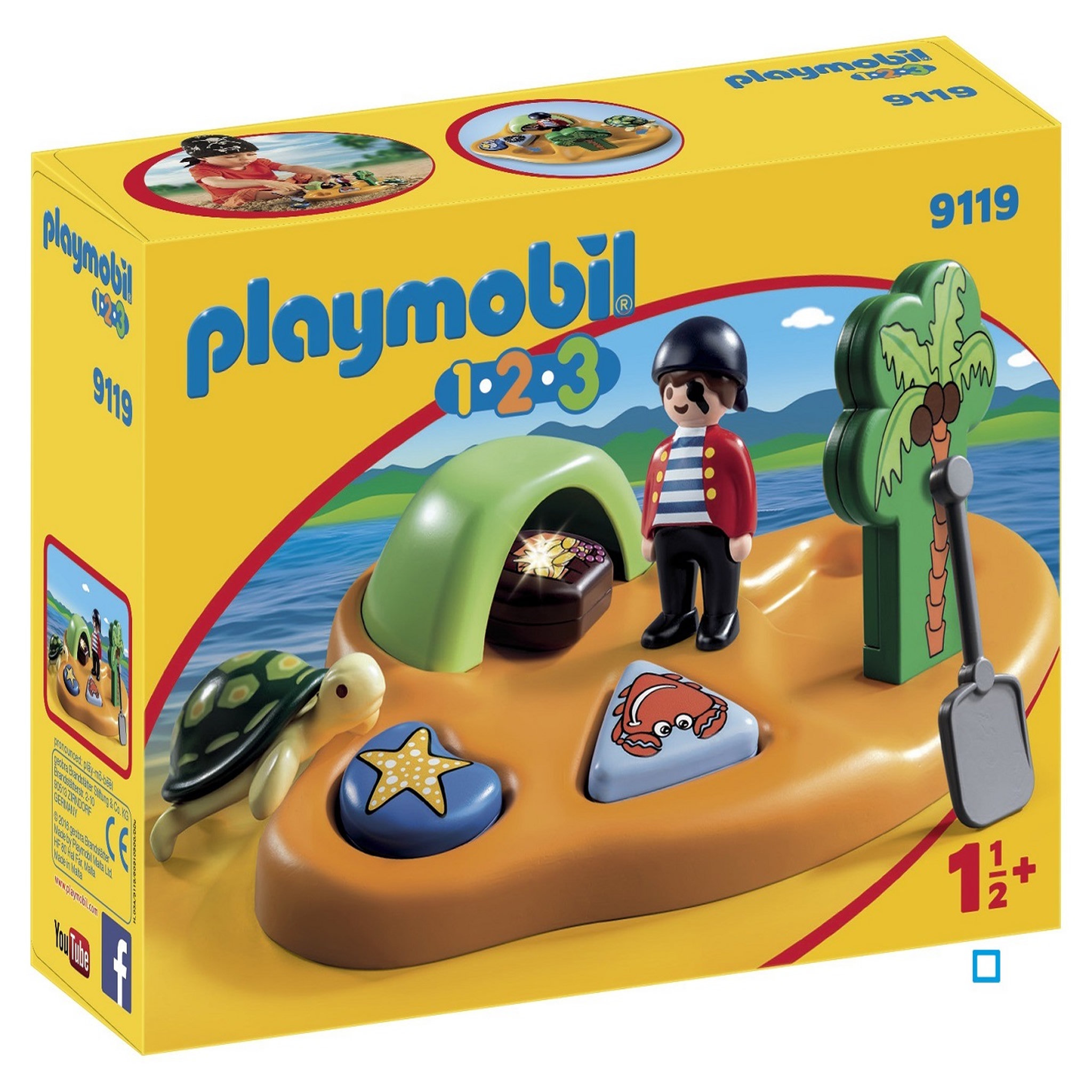 PLAYMOBIL 9119 - 1.2.3 - Ile de pirate 