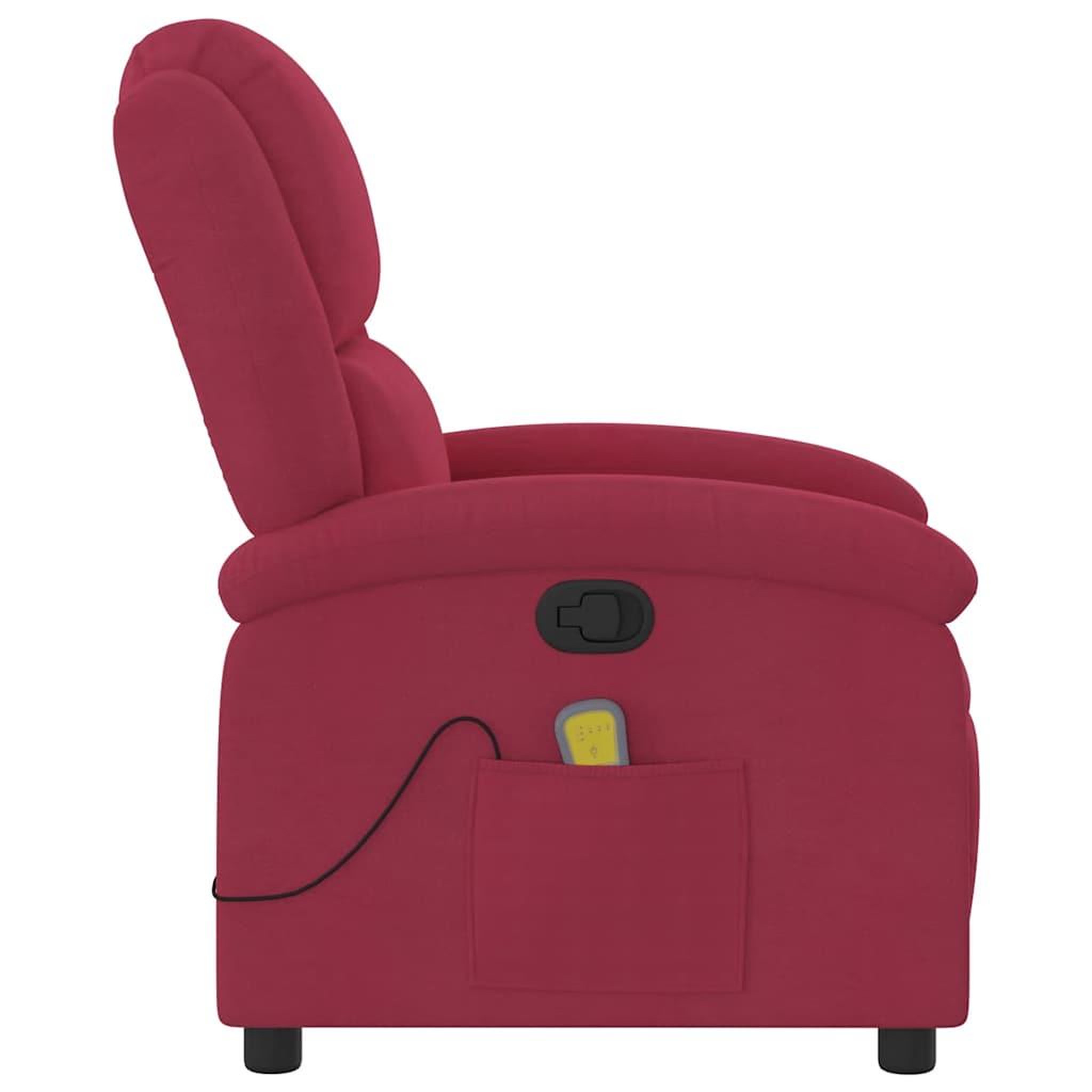 Voir la diapositive 5 : VIDAXL Fauteuil de massage inclinable rouge bordeaux velours