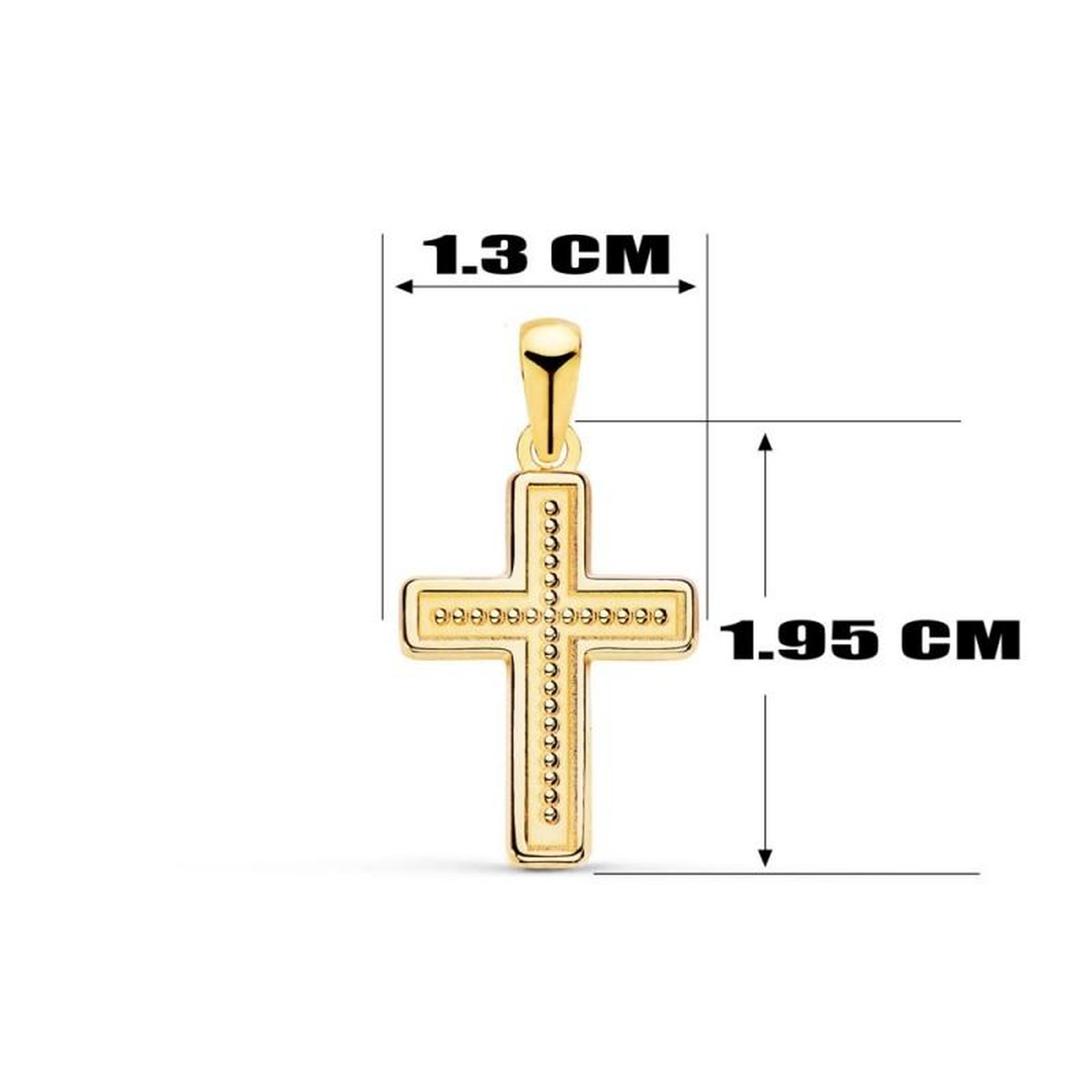 Voir la diapositive 2 : L'ATELIER D'AZUR Collier - Médaille Croix Or 18 Carats 750/000 Jaune - Chaine Dorée