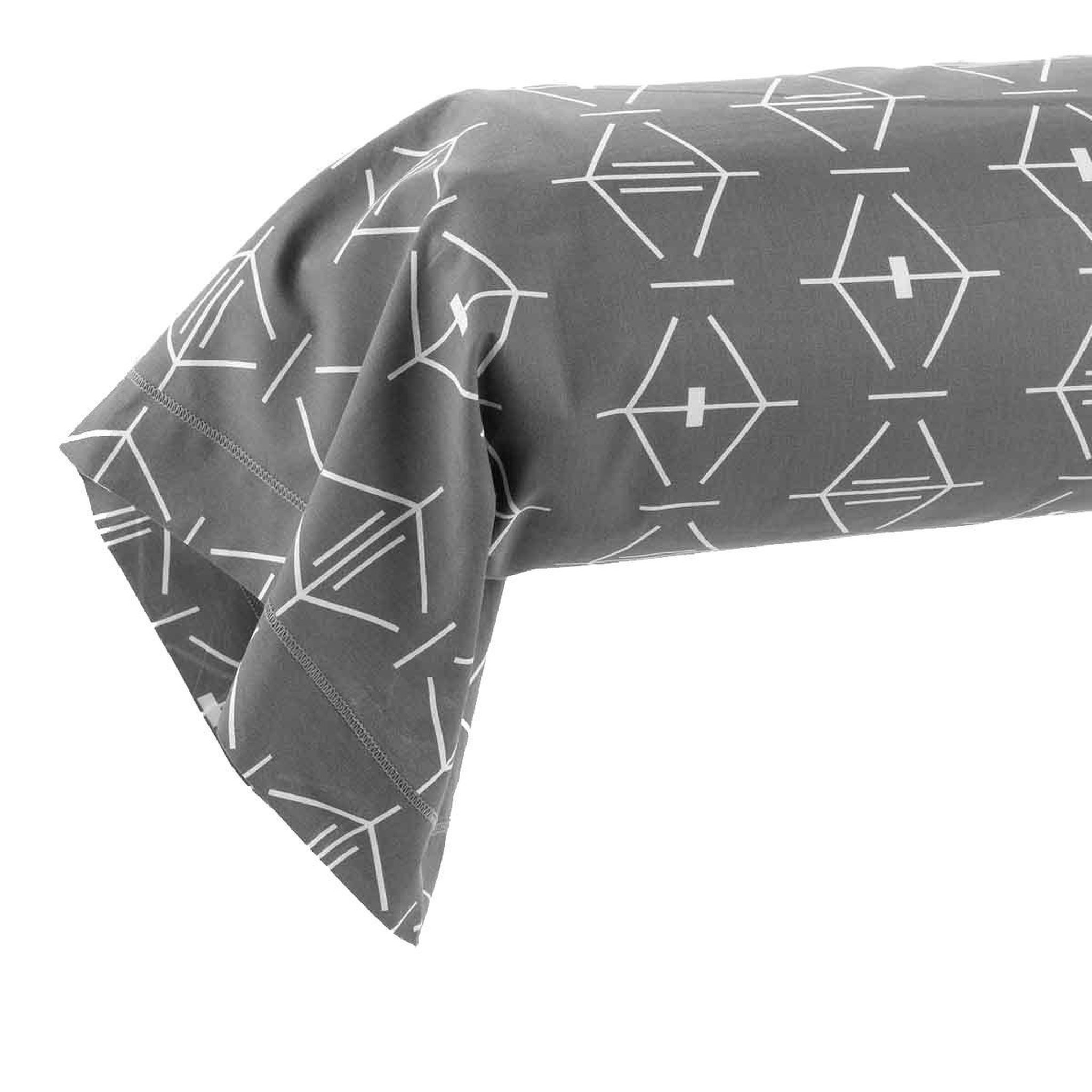 Douceur d'Intérieur Taie de Traversin  Aristide  85x185cm Anthracite