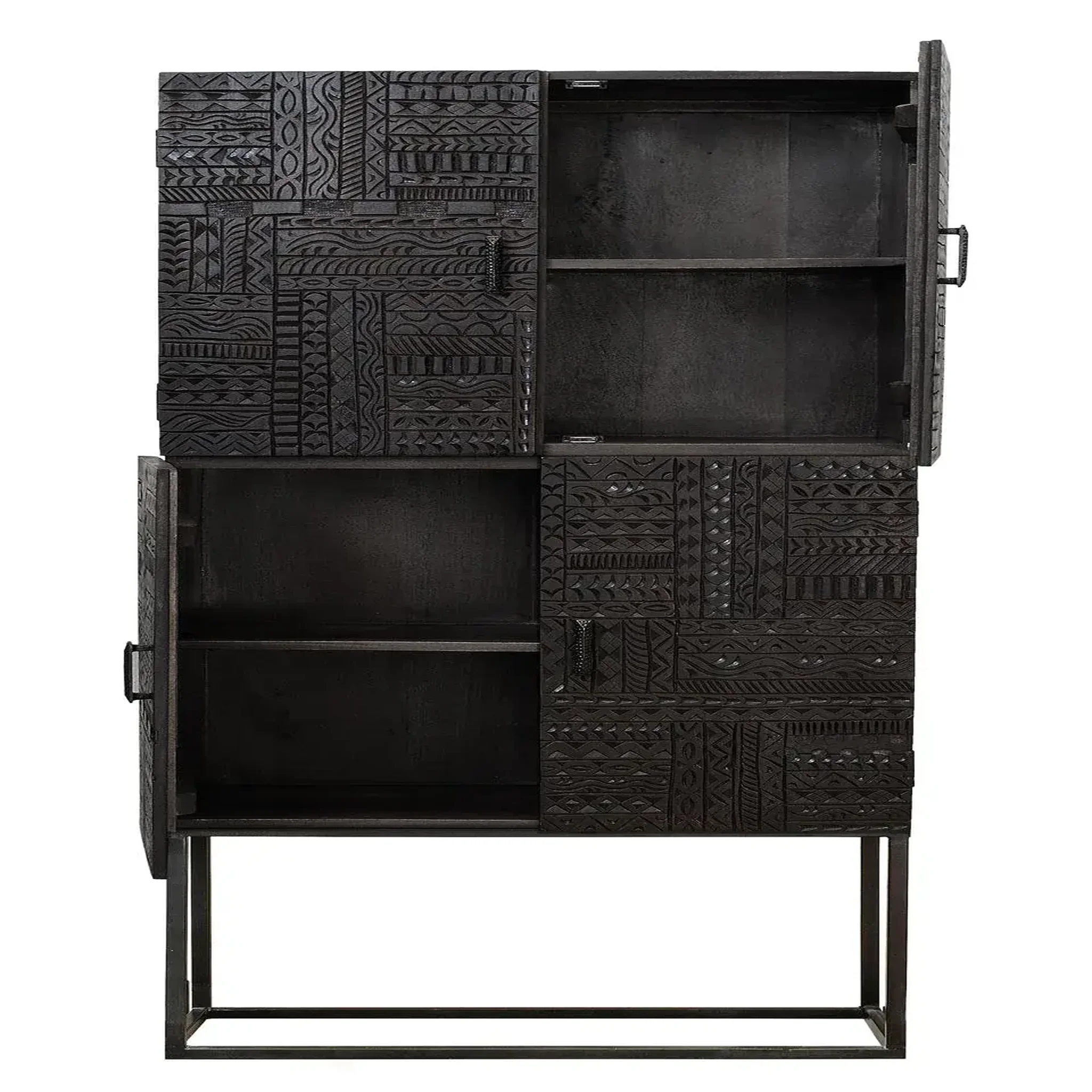 Voir la diapositive 2 : GINER Y COLOMER SL Armoire en bois de manguier 90cm style ethnique