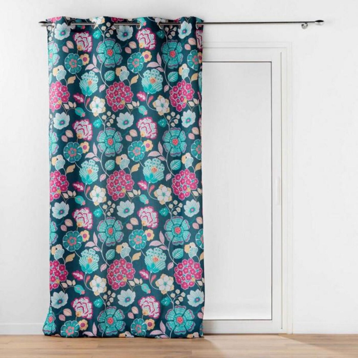 Paris Prix Rideau à Œillets Imprimé  Winteria  140x260cm Bleu