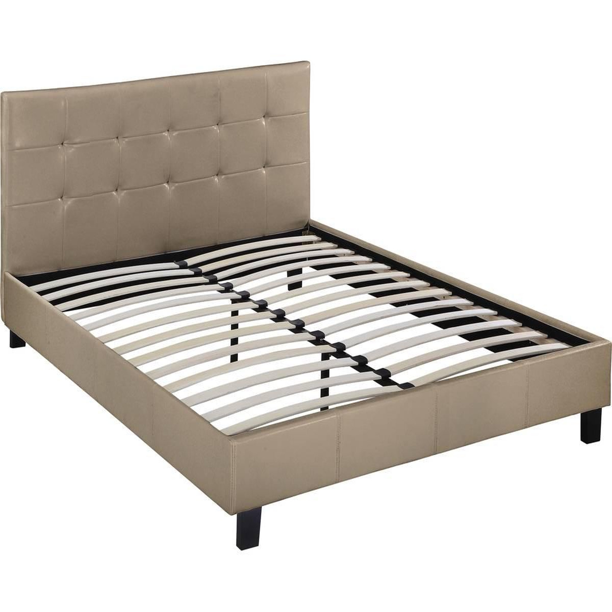 Habitat et Jardin Lit double en pvc  julia  - 160 x 200 - taupe