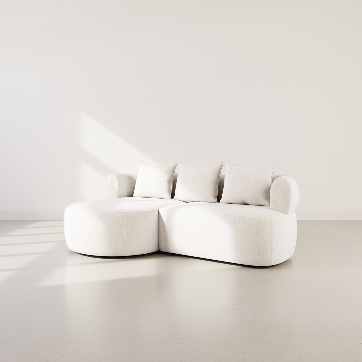 LISA DESIGN Angela - canapé d'angle gauche 4 places en velours texturé