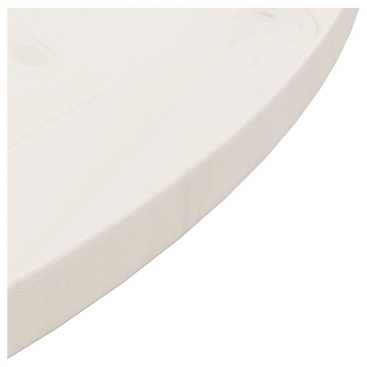 VIDAXL Dessus de table Blanc Ø80x2,5 cm Bois de pin massif