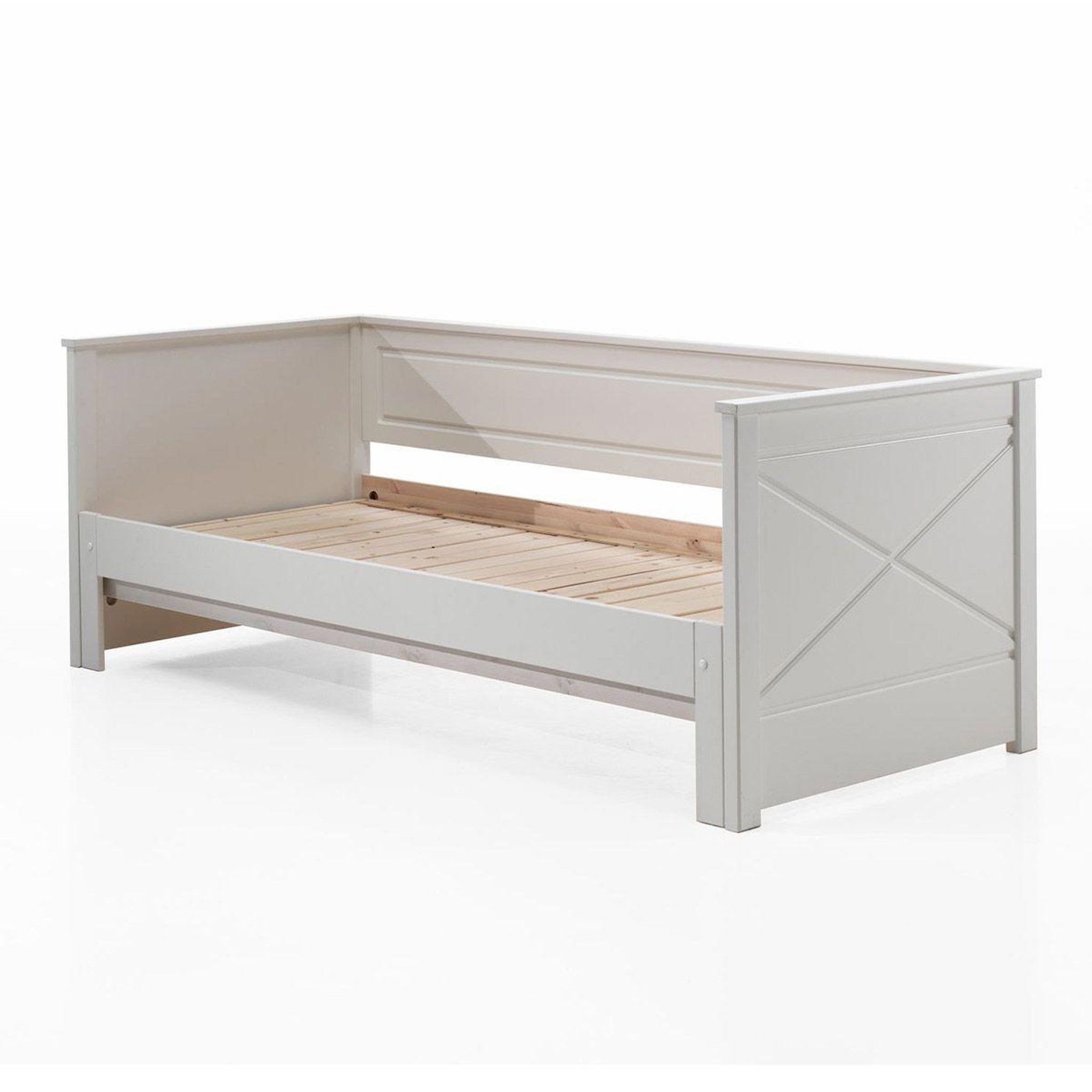 Paris Prix Lit capitaine amovible enfant  pino  90x200cm blanc