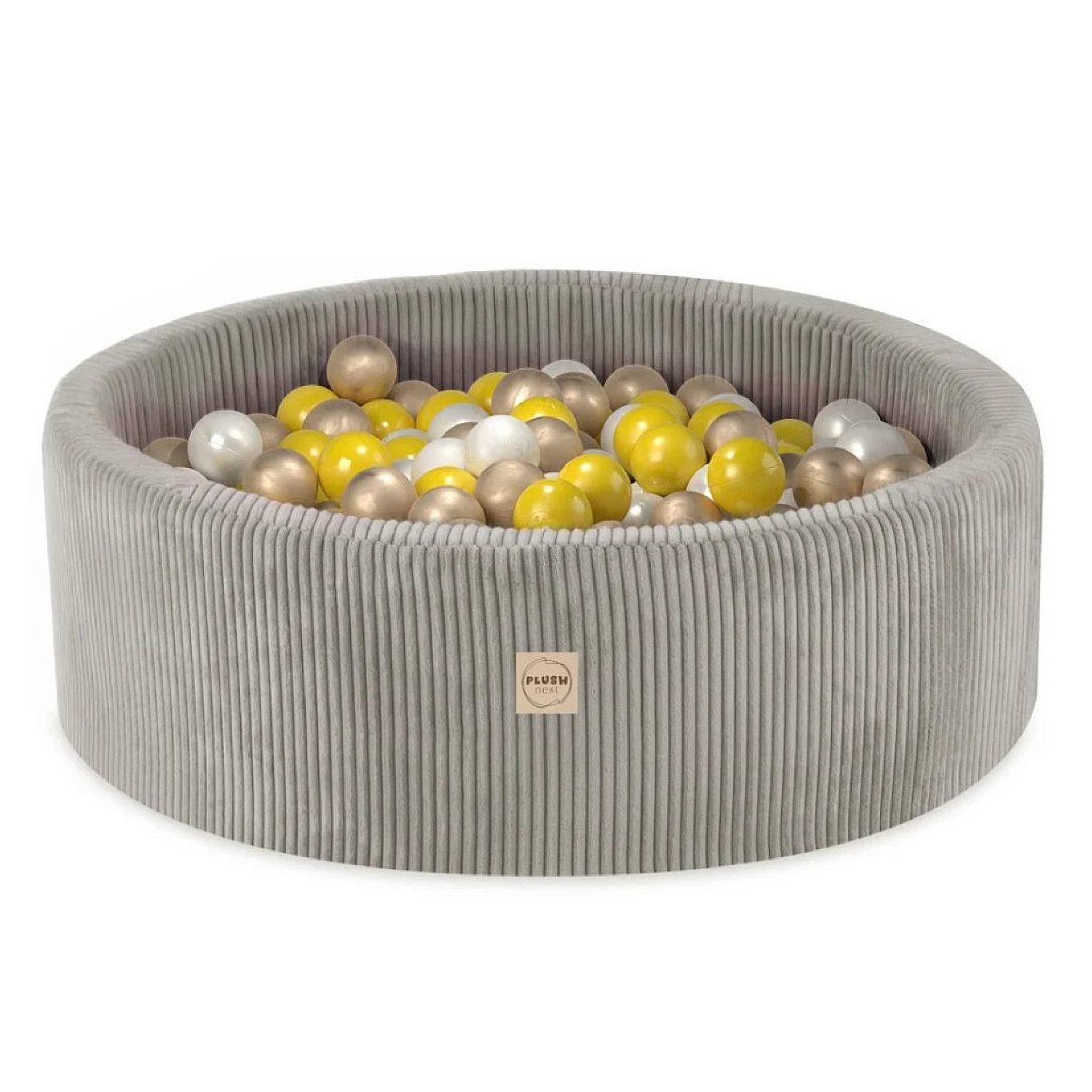 Voir la diapositive 2 : PLUSH NEST Aire de jeux 3 éléments + piscine 90x30 + 200 balles beige