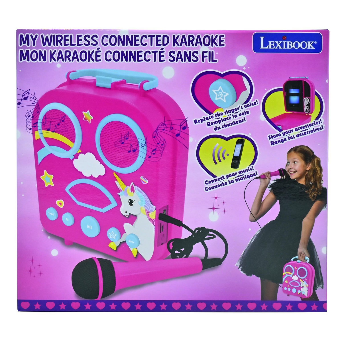 Lexibook Enceinte Bluetooth licorne avec micros