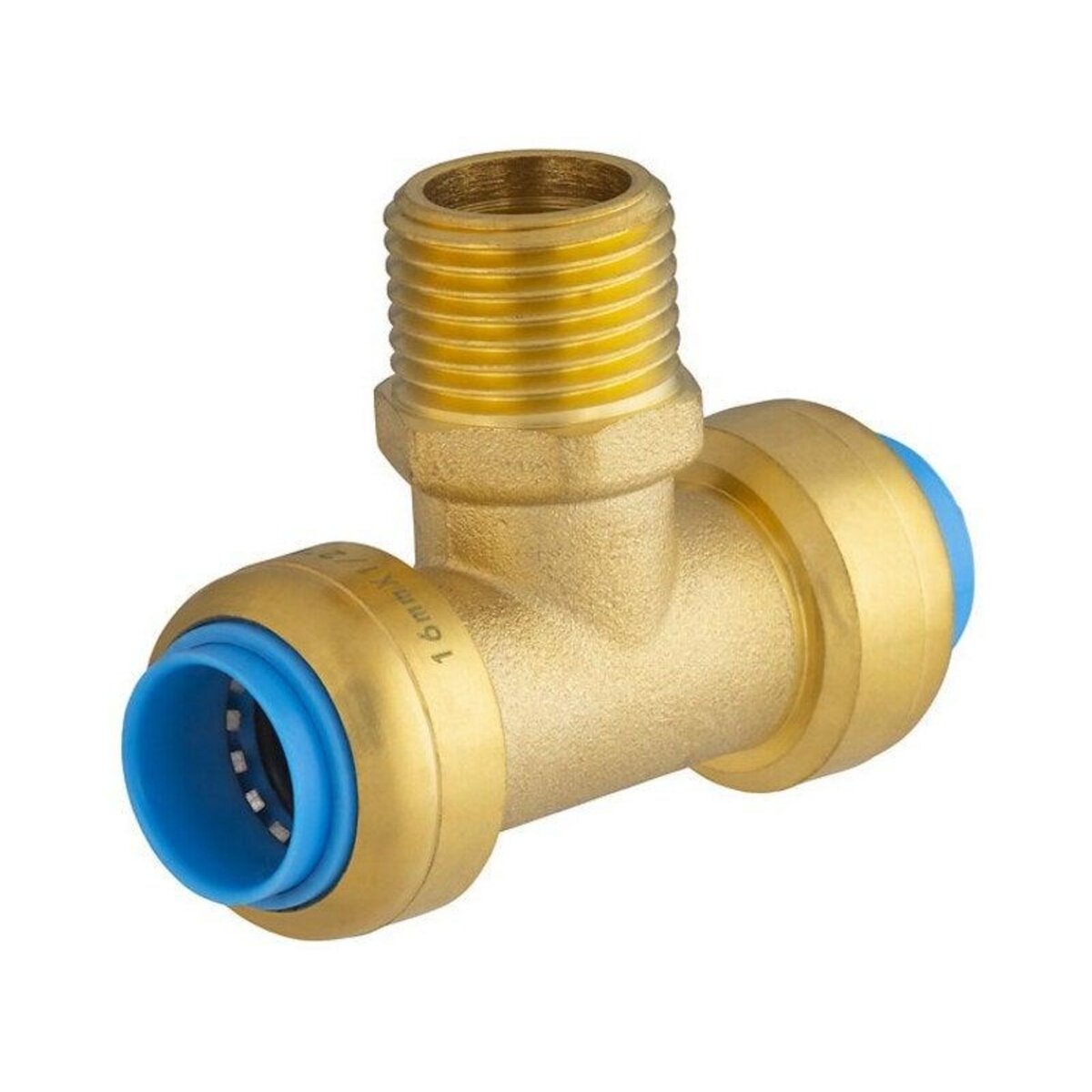 CENTRALE BRICO Te automatique laiton M 15 x 21 pour tube en cuivre / pour tube en per