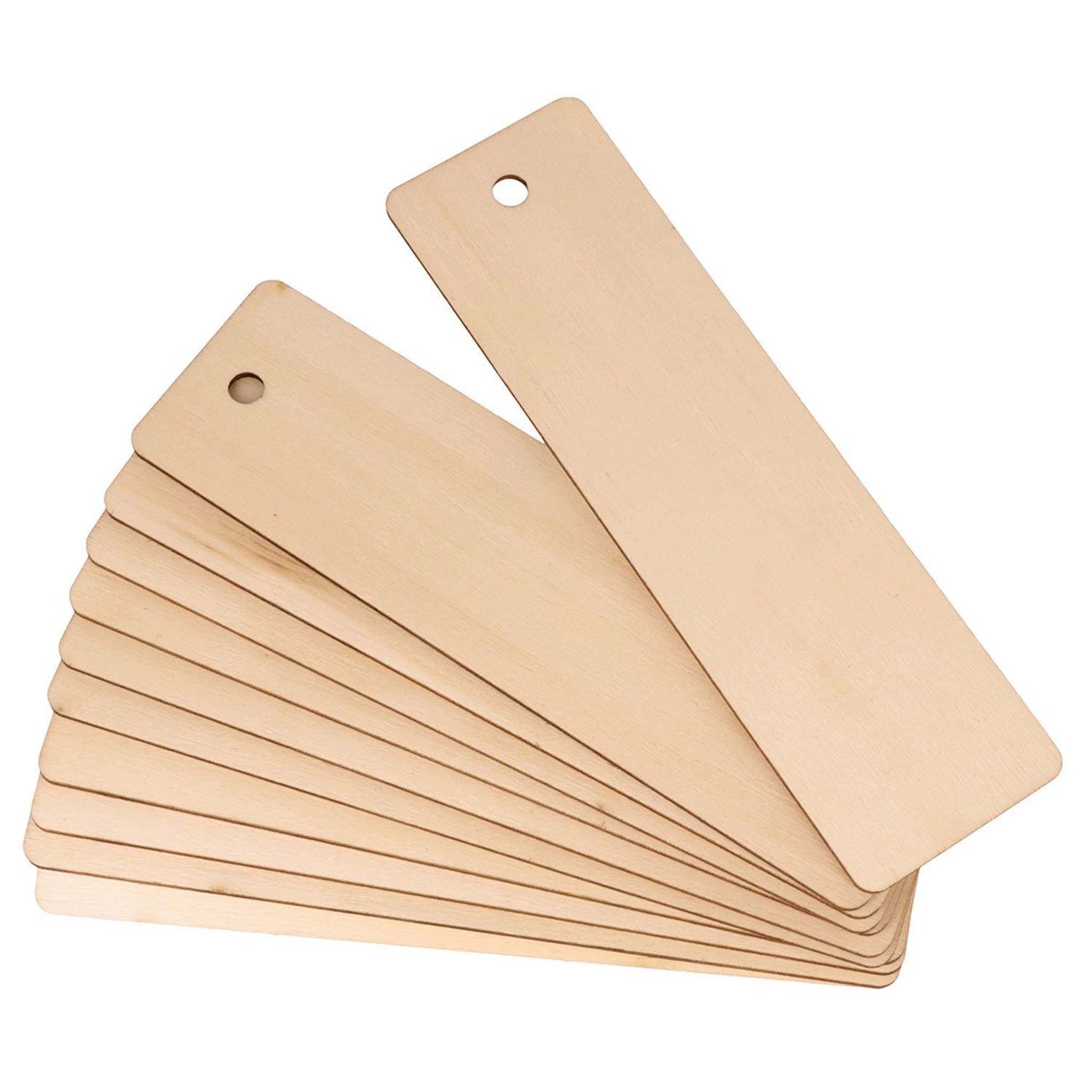 Artemio 10 marque-pages en bois avec bout carré