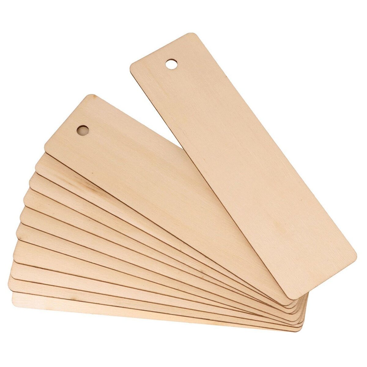 Artemio 10 marque-pages en bois avec bout carré