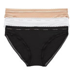 CALVIN KLEIN JEANS X3 Culottes /Beige/Noir Femme Calvin Klein Jeans Thong. Coloris disponibles : Blanc