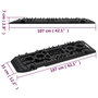 Voir la diapositive 6 : VIDAXL Planches de traction 2 pc Noir 107x31x7 cm Nylon