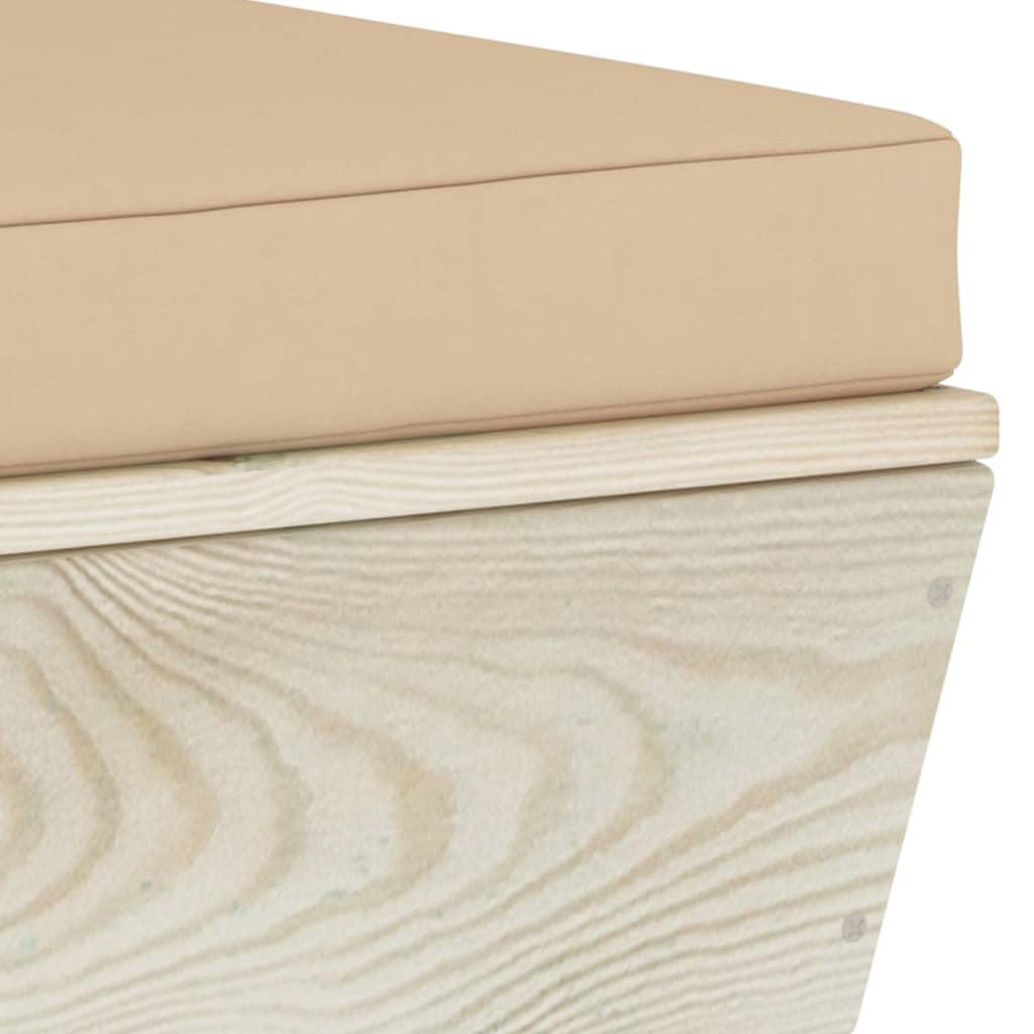Voir la diapositive 5 : VIDAXL Repose-pied palette de jardin avec coussin Epicea impregne