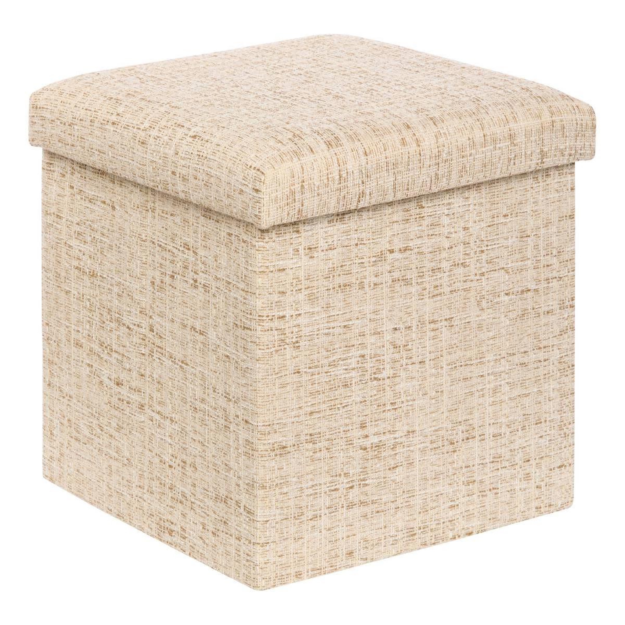 ATMOSPHERA Pouf coffre pliable  olma  38cm crème