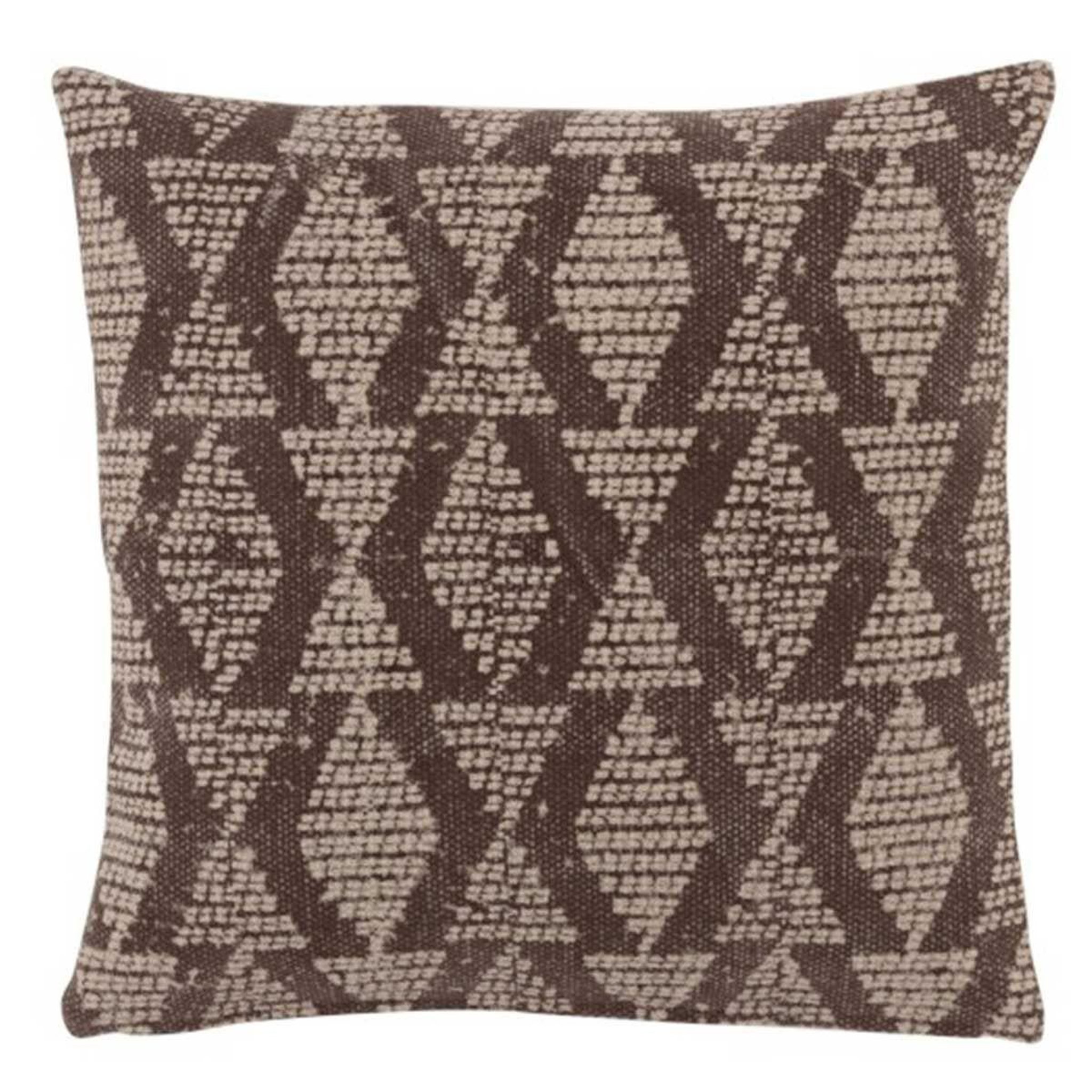Voir la diapositive 1 : J-LINE Coussin déco  losanges  45x45cm noir & blanc