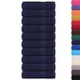 Voir la diapositive 2 : VIDAXL Serviettes de bain 10 pcs bleu marine 100x150 cm 100% coton
