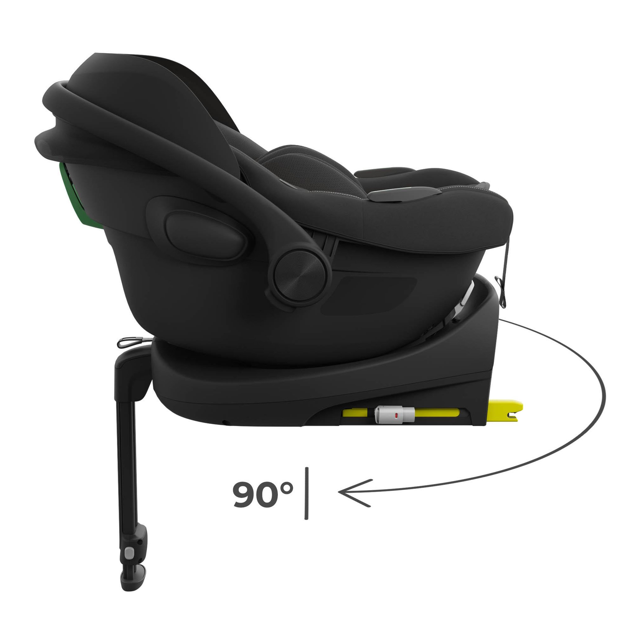 Voir la diapositive 2 : KINDERKRAFT Siège auto isofix bébé rotatif léger