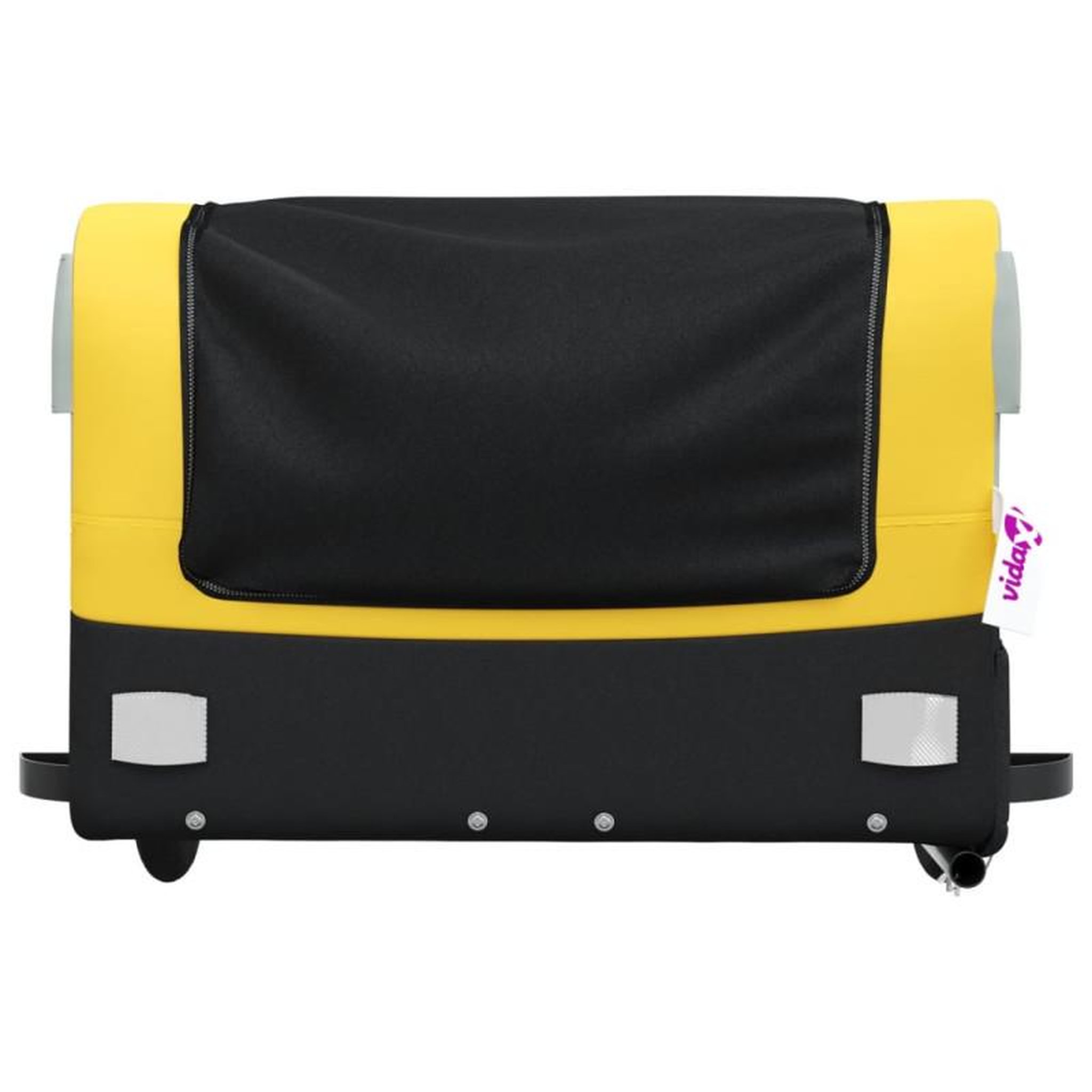 Voir la diapositive 6 : VIDAXL Remorque de vélo noir et jaune 45 kg fer