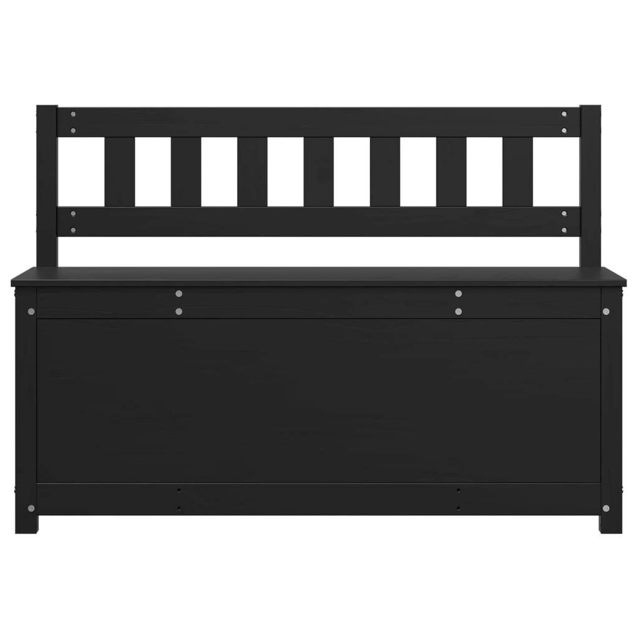 Voir la diapositive 5 : VIDAXL Banc Noir 110x41x76,5 cm Bois de pin massif