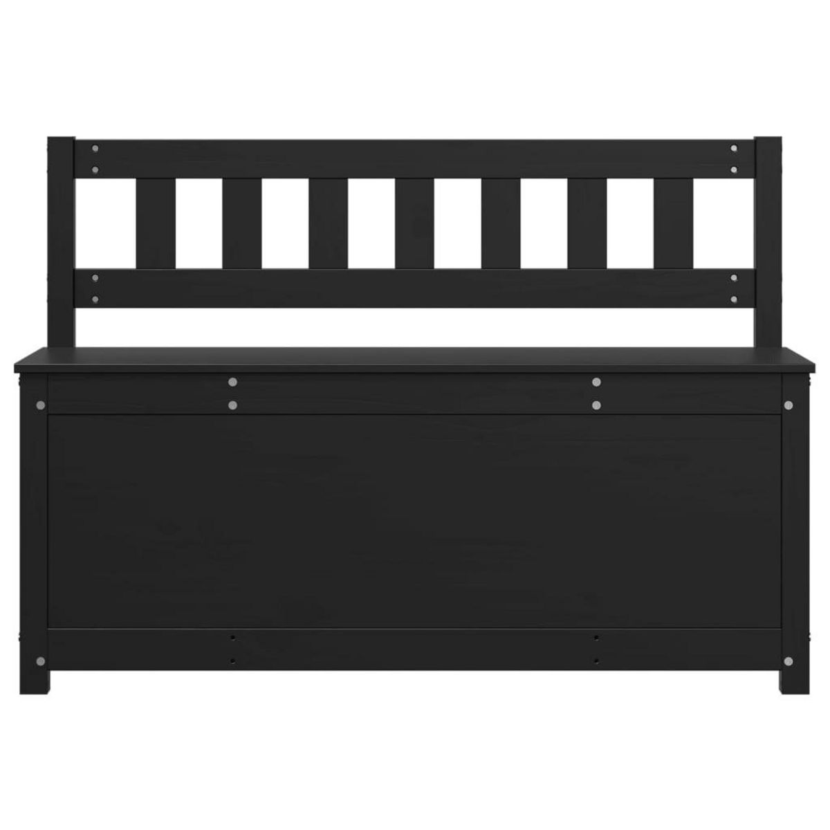 VIDAXL Banc Noir 110x41x76,5 cm Bois de pin massif