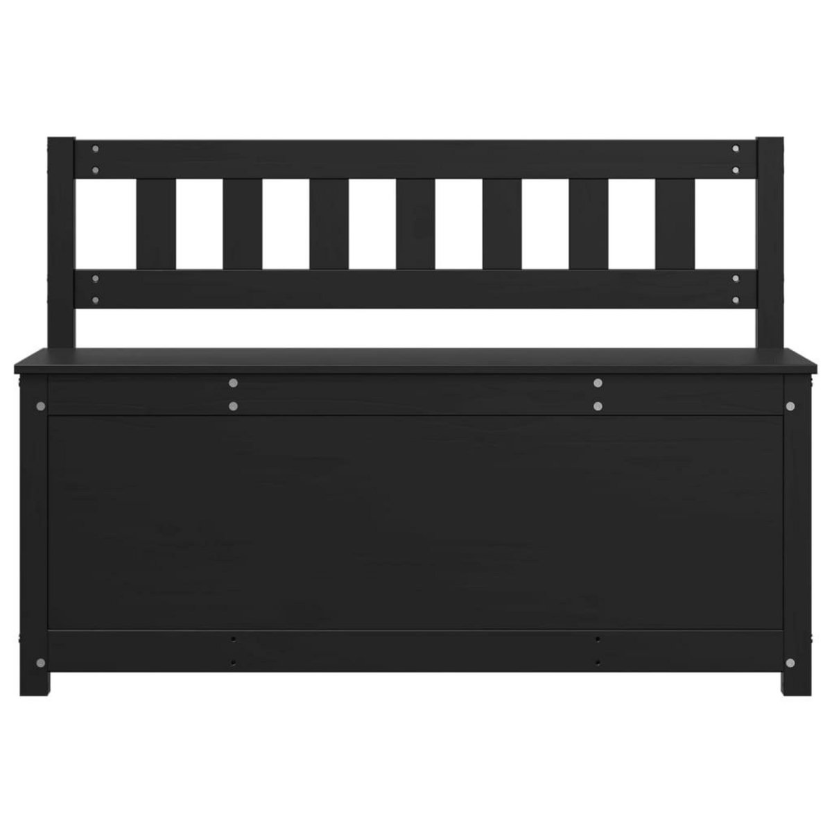 VIDAXL Banc Noir 110x41x76,5 cm Bois de pin massif