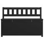 Voir la diapositive 5 : VIDAXL Banc Noir 110x41x76,5 cm Bois de pin massif