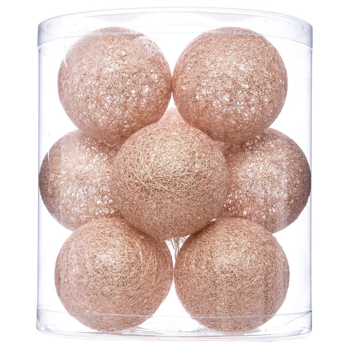 ATMOSPHERA Guirlande LED 10 boules - Rose glitter