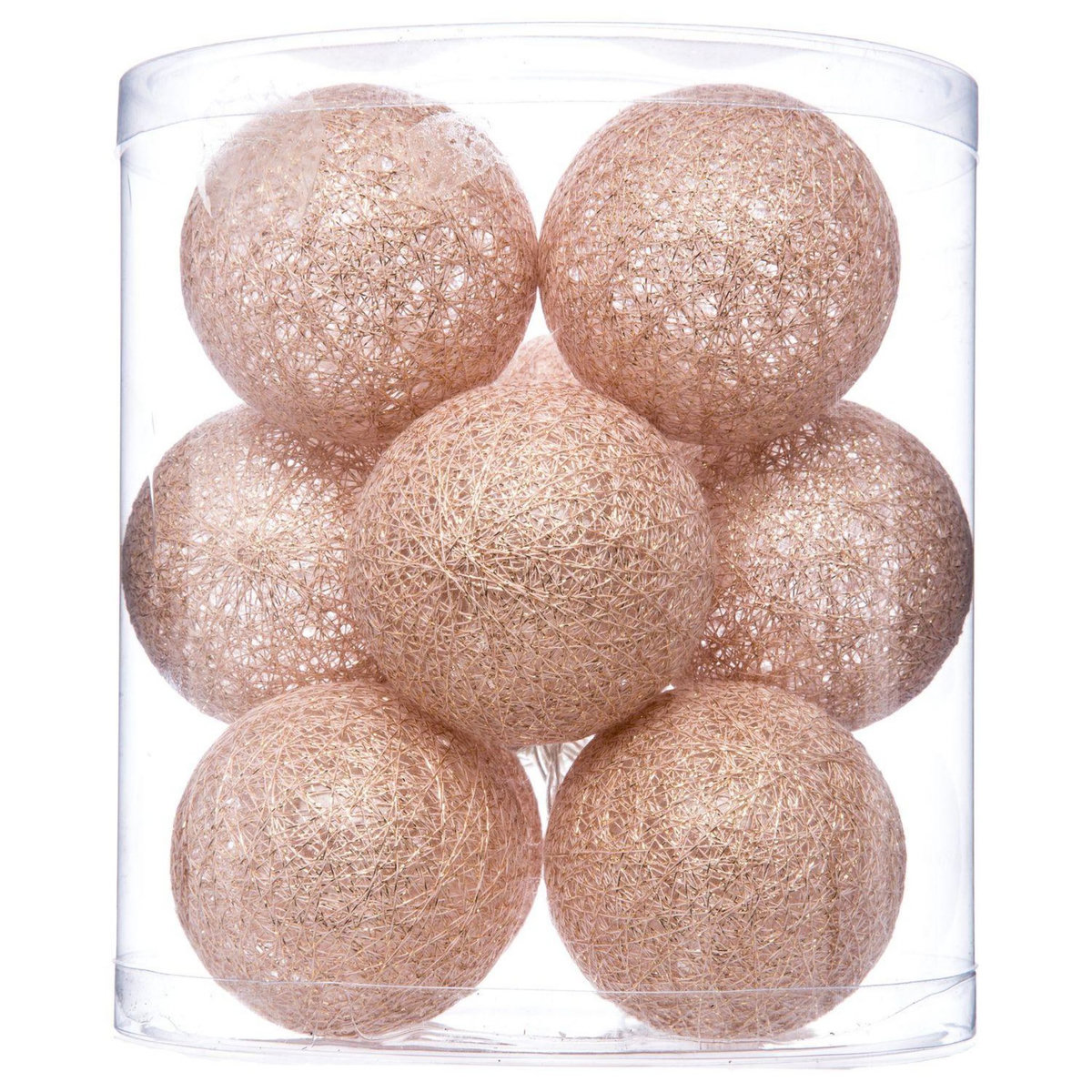 ATMOSPHERA Guirlande LED 10 boules - Rose glitter