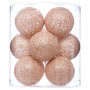 Voir la diapositive 2 : ATMOSPHERA Guirlande LED 10 boules - Rose glitter