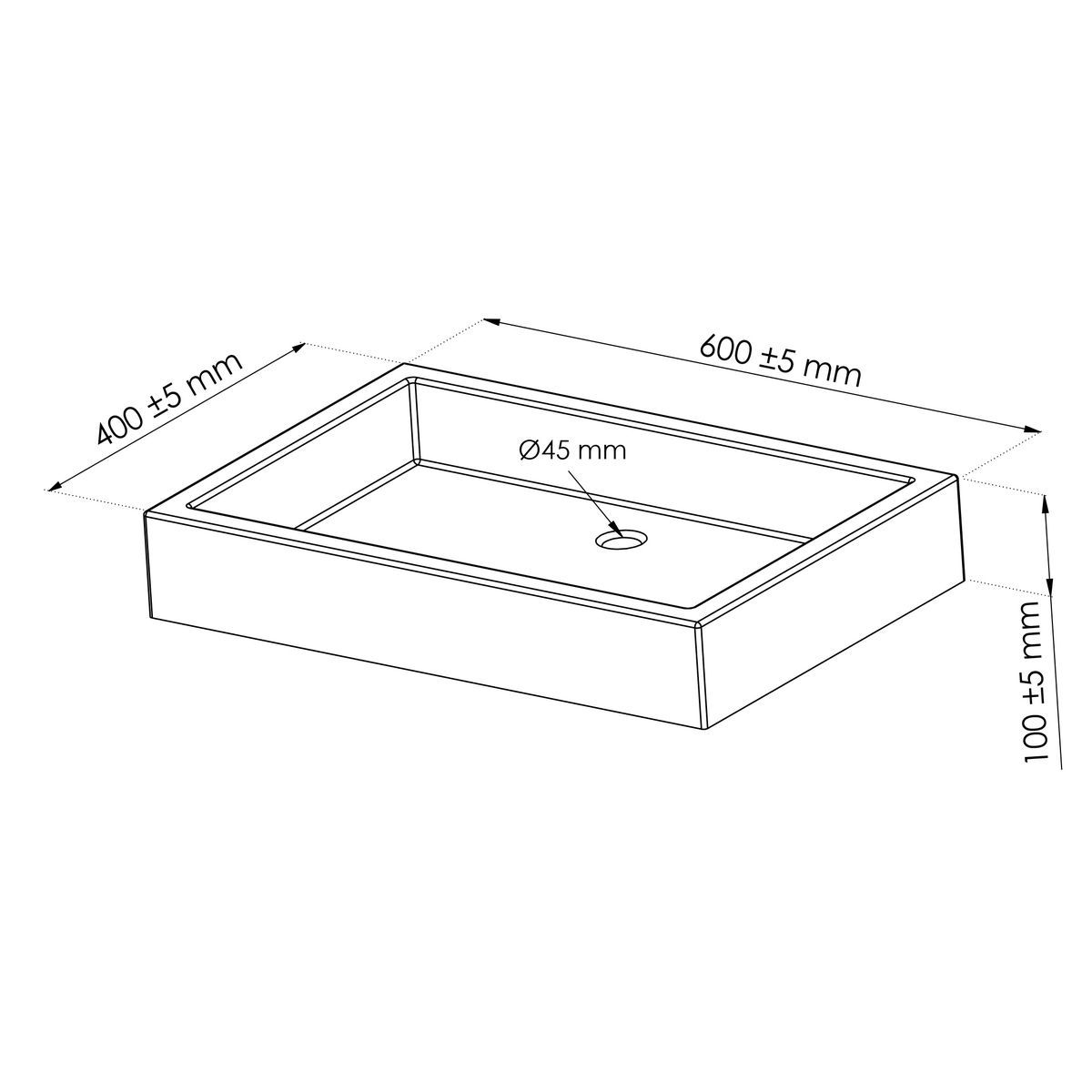 ONDEE TIMBRE Vasque 60x40cm CREME