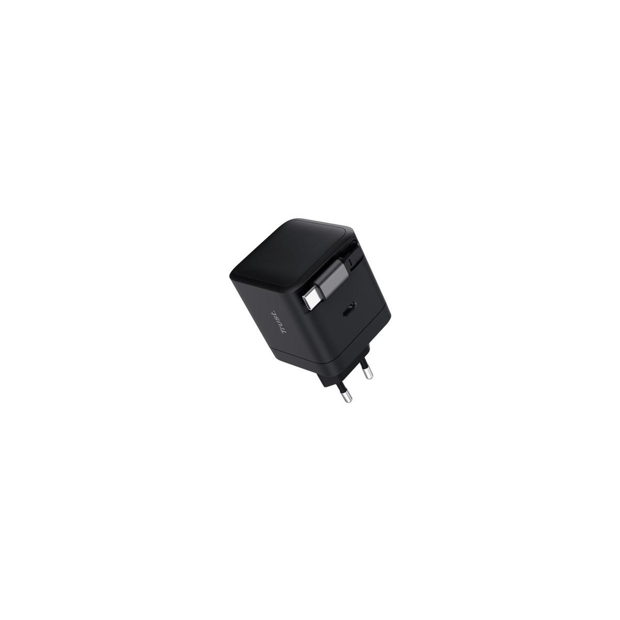 Voir la diapositive 2 : Trust Trust Maxo Chargeur PD USB-C rétractable de 65 W