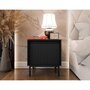Voir la diapositive 1 : BEST MOBILIER Girona - table de chevet - noir - 45 cm