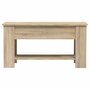 Voir la diapositive 4 : VIDAXL Table basse chene sonoma 101x49x52 cm bois d'ingenierie