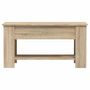 Voir la diapositive 4 : VIDAXL Table basse chene sonoma 101x49x52 cm bois d'ingenierie