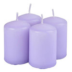 Paris Prix Lot de 4 Bougies Pilier  Essentiel II  6cm Lavande