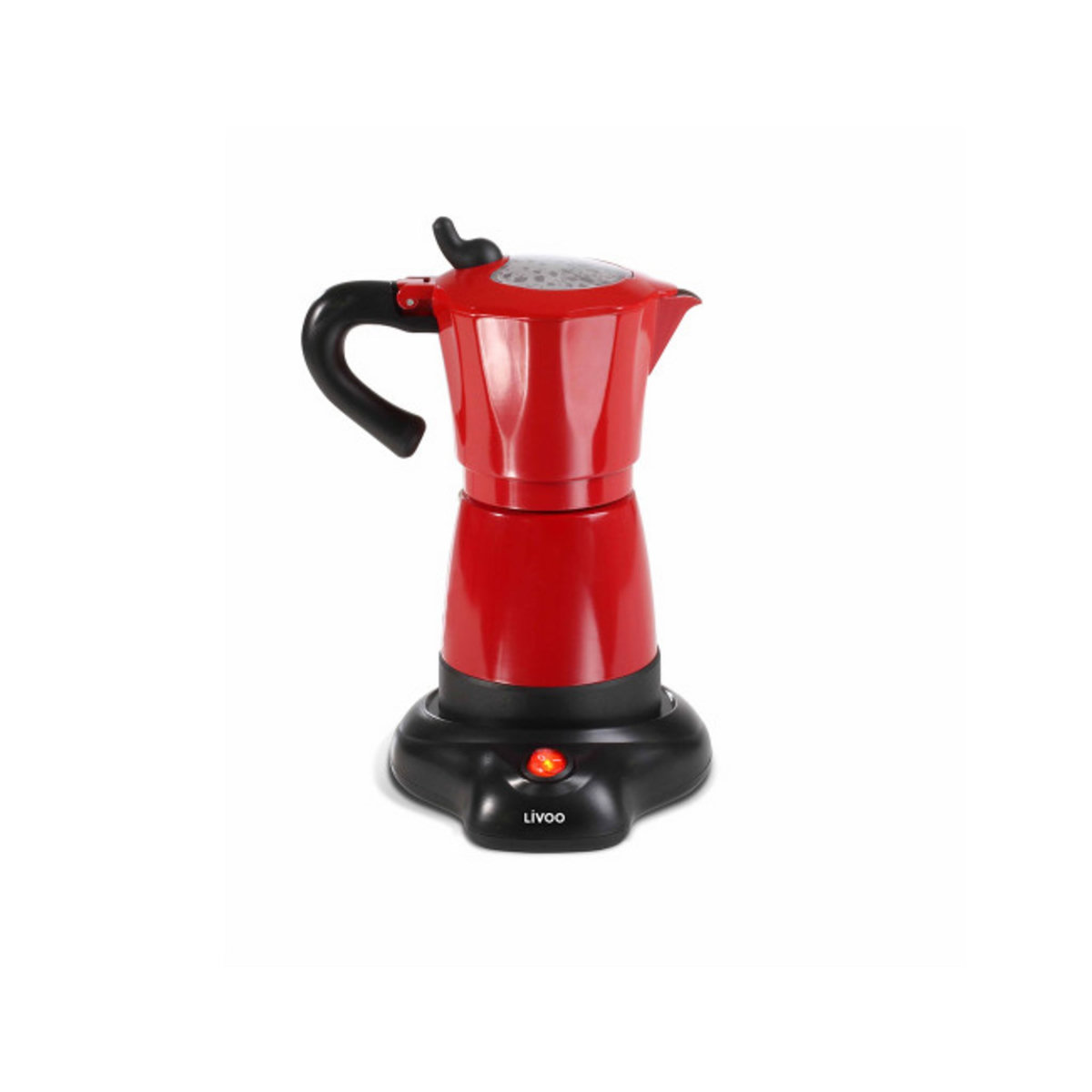 LIVOO Cafetière italienne électrique rouge 6 tasses