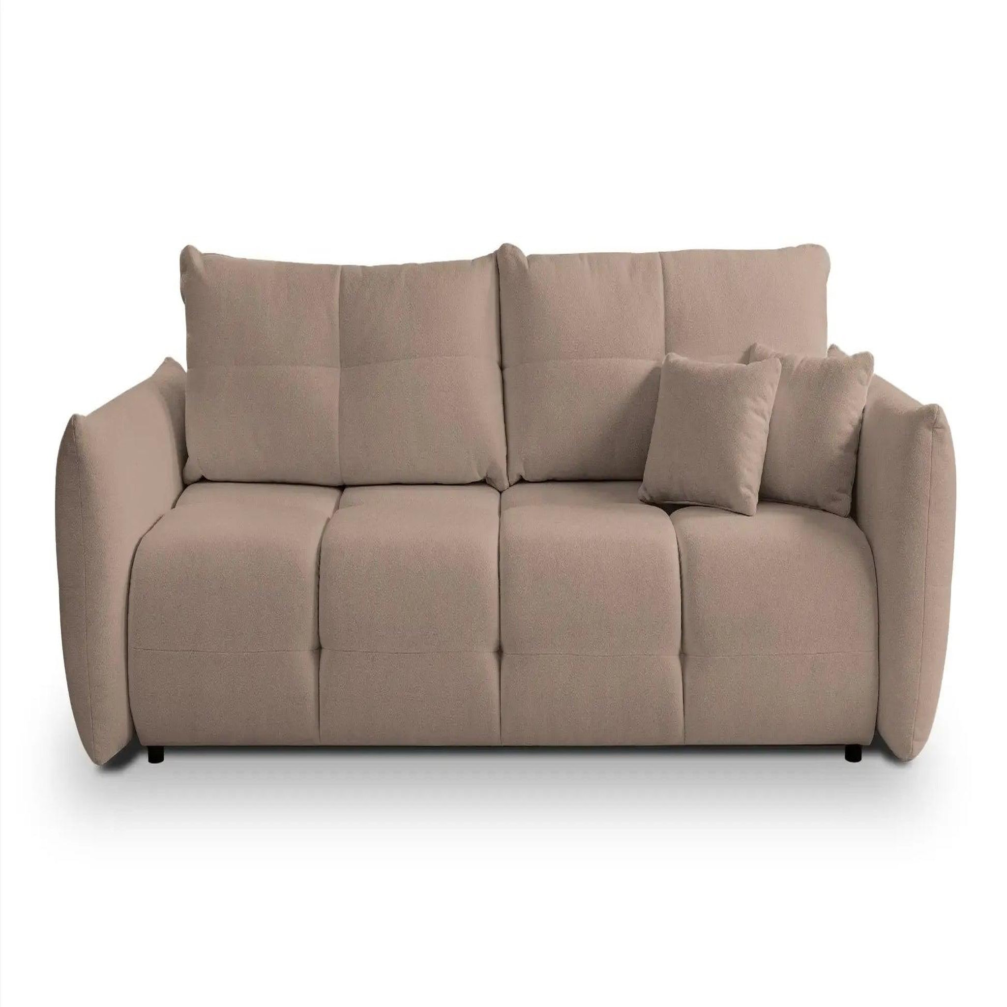 Voir la diapositive 1 : CASANOVA PARIS June - canapé droit convertible tissu bouclette