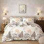 Voir la diapositive 1 : Home collection Parure housse de couette 3 pcs 240x220 cm en percale de coton 80 fils Tila