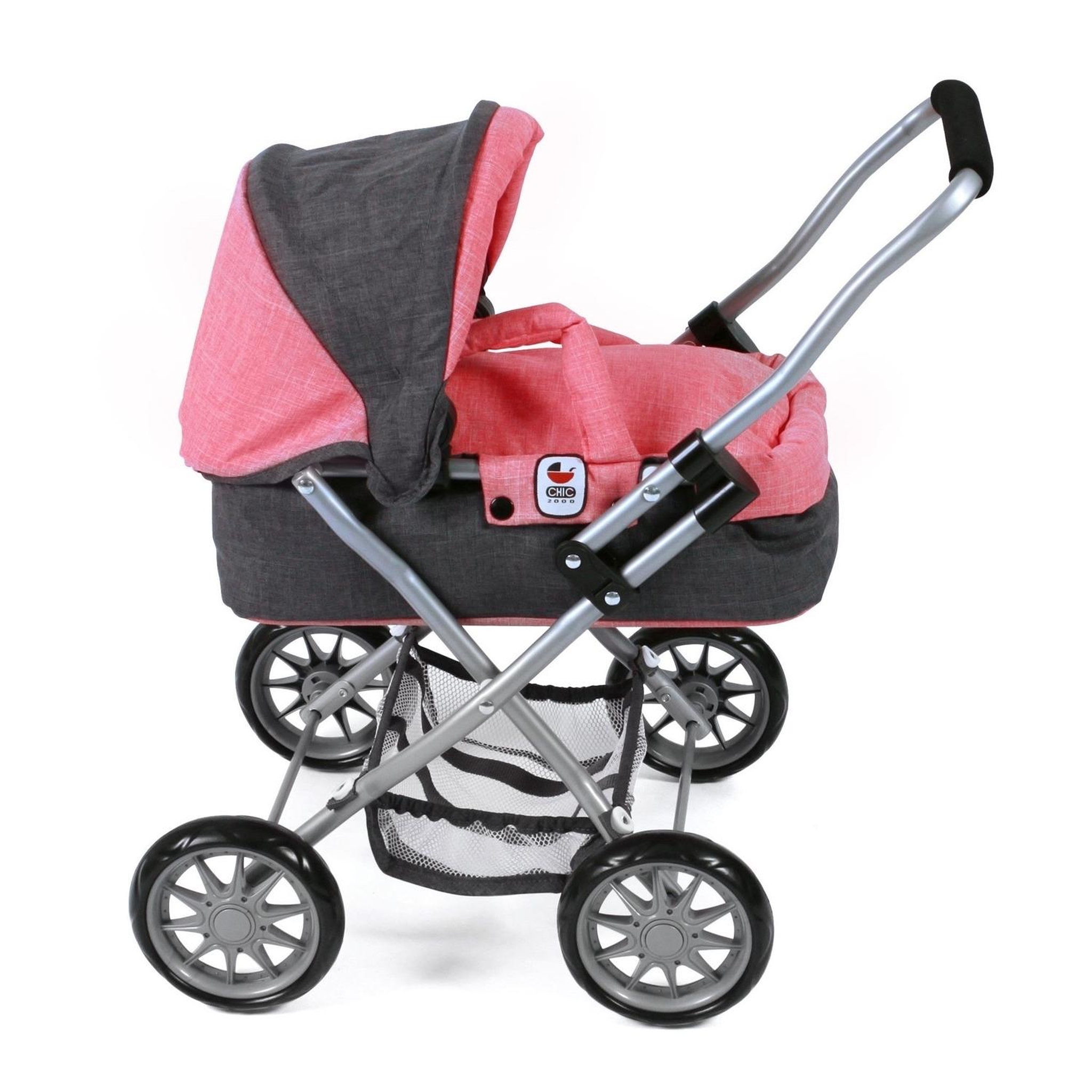 Voir la diapositive 2 : BAYER CHIC 2000 Mini landau à câlins SMARTY, anthracite-rose pour poupée