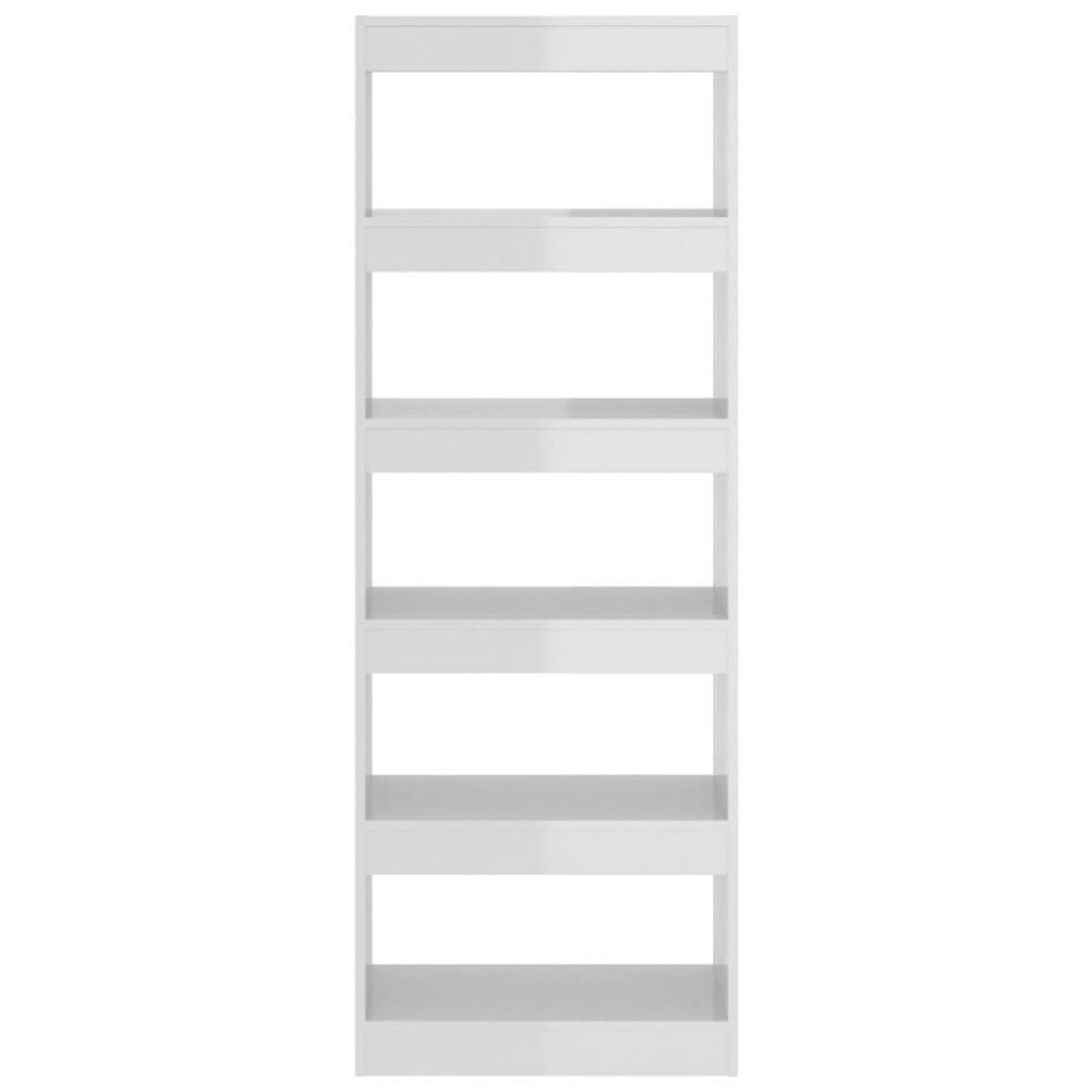 VIDAXL Bibliotheque/Separateur de piece Blanc brillant bois ingenierie