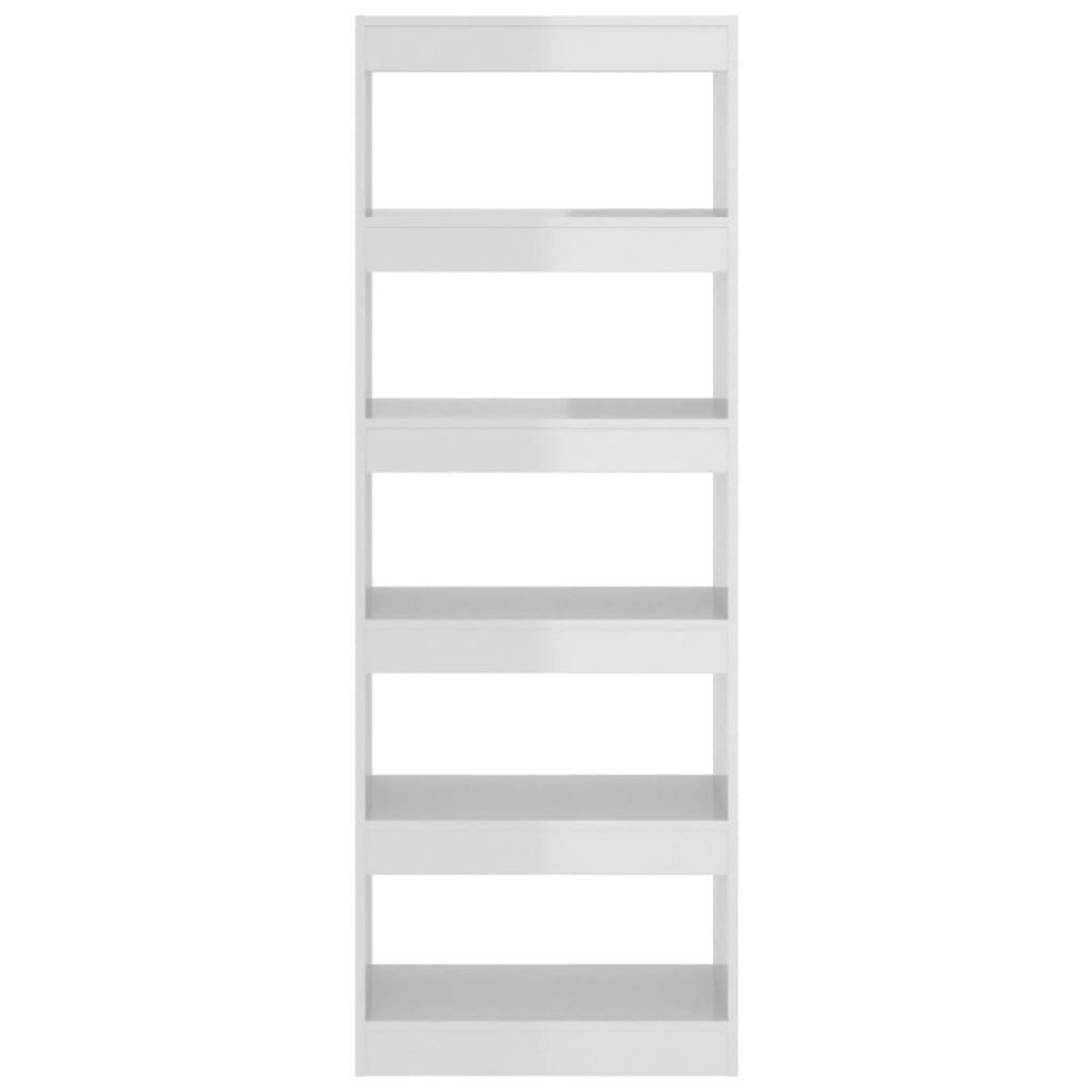 VIDAXL Bibliotheque/Separateur de piece Blanc brillant bois ingenierie