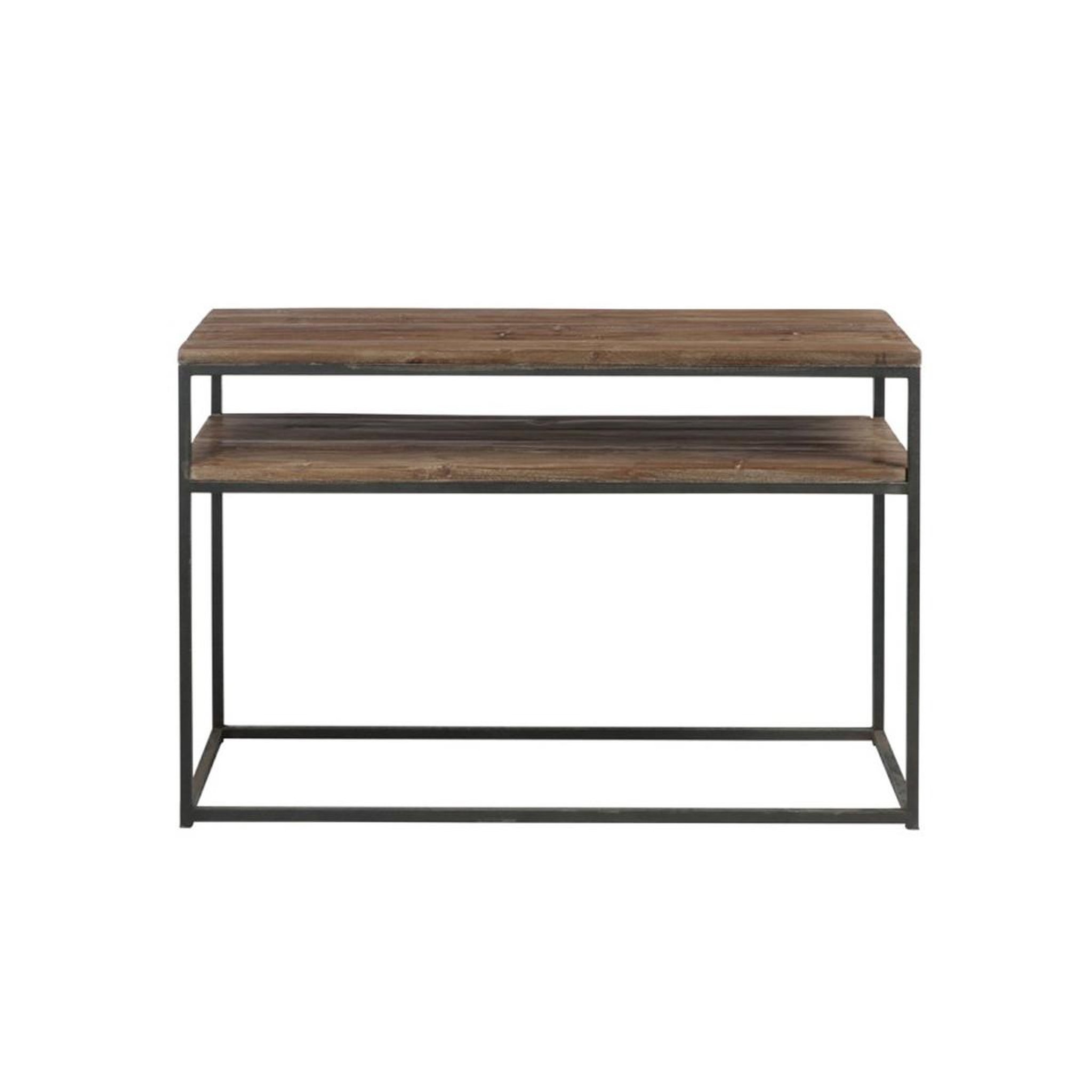 Voir la diapositive 2 : J-LINE Console en bois 2 niveaux  cassidy  120cm naturel