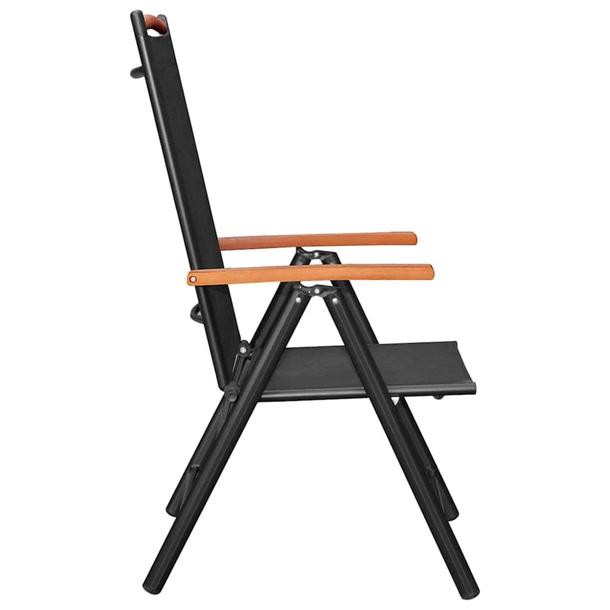 Voir la diapositive 4 : VIDAXL Ensemble a manger de jardin 5 pcs aluminium noir