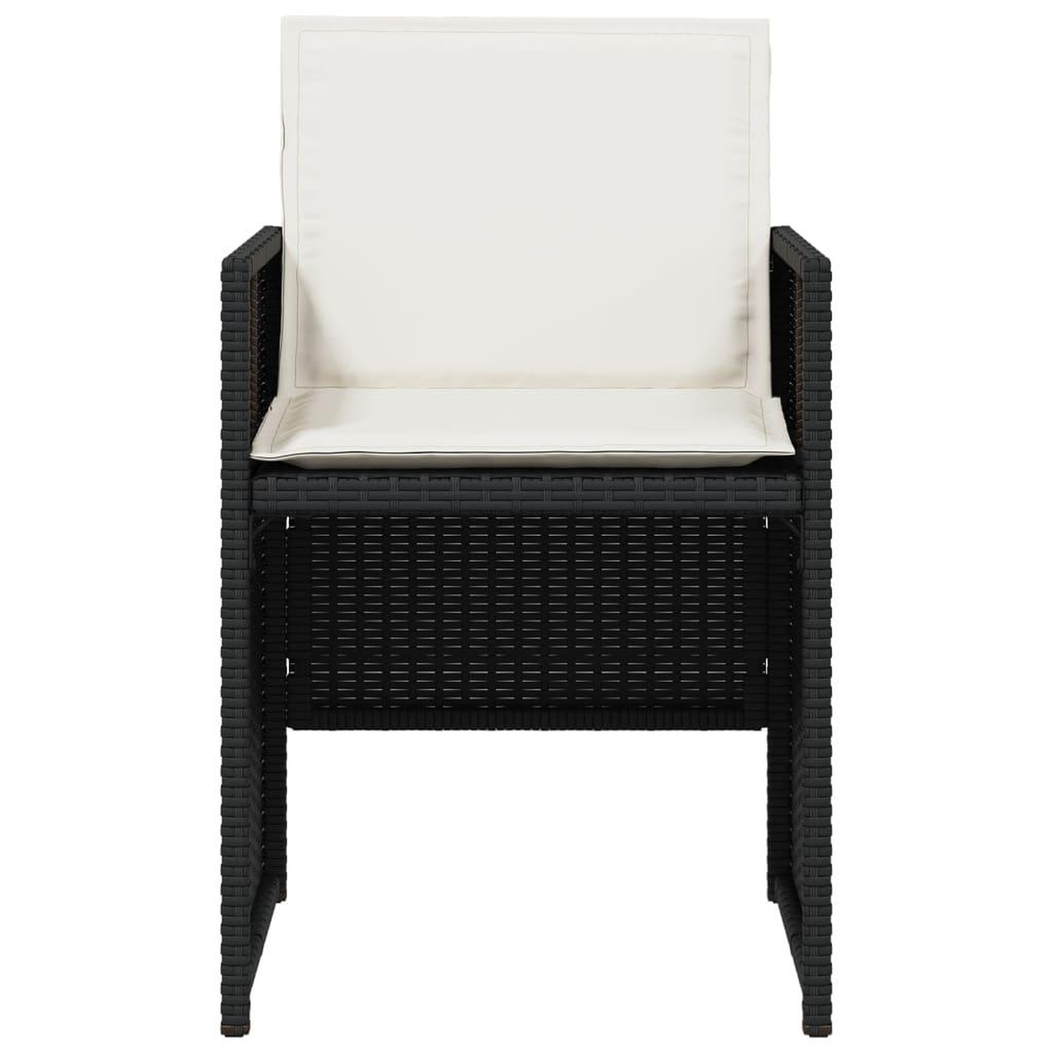 Voir la diapositive 5 : VIDAXL Chaises de jardin lot de 4 avec coussins noir resine tressee