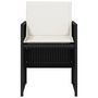 Voir la diapositive 5 : VIDAXL Chaises de jardin lot de 4 avec coussins noir resine tressee