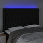 Voir la diapositive 4 : VIDAXL Tete de lit a LED Noir 147x16x118/128 cm Tissu