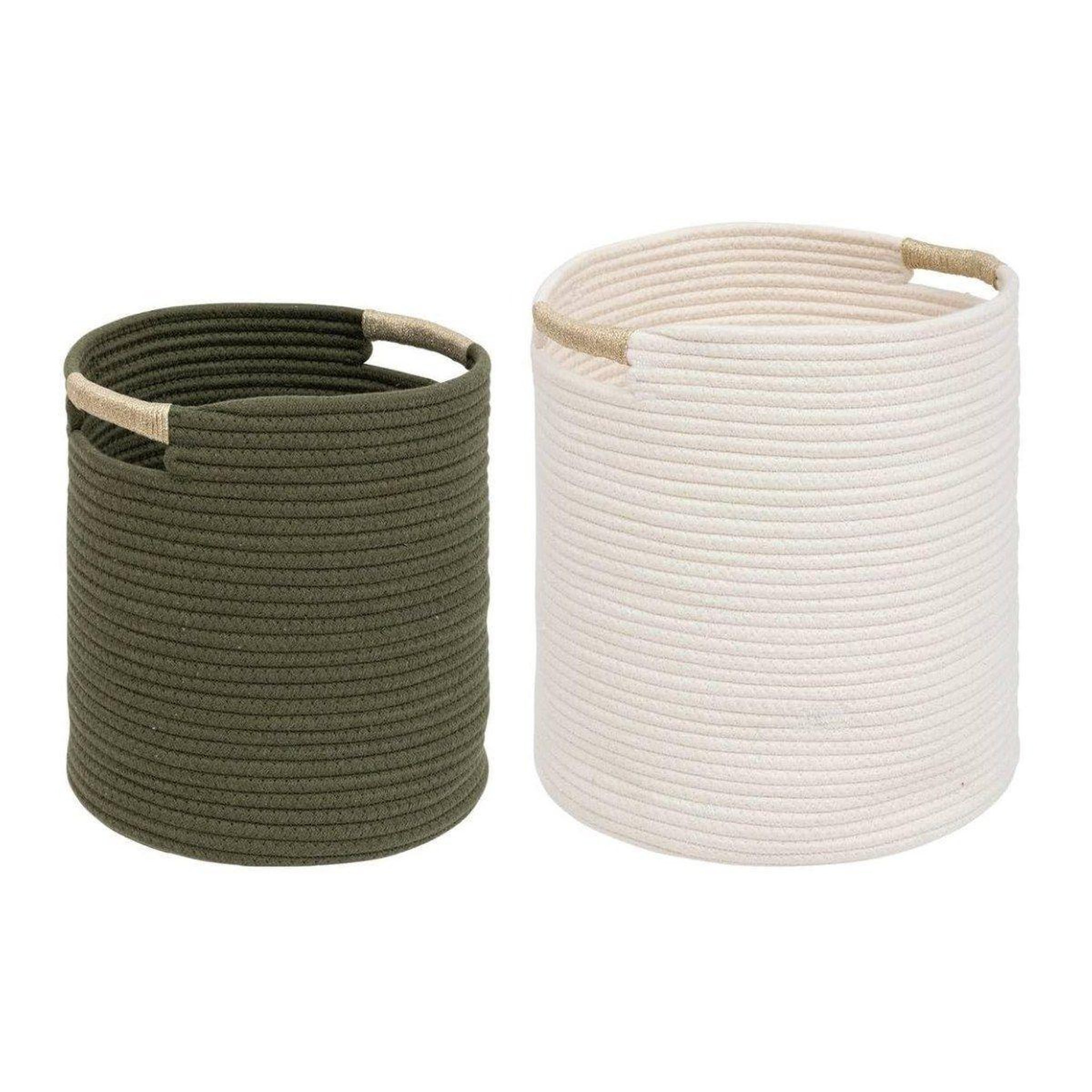 ATMOSPHERA Lot de 2 paniers  tropical boudoir  35cm multicolore
