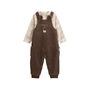 Voir la diapositive 1 : Petit Béguin Ensemble salopette bébé en sherpa et t-shirt Cracotte